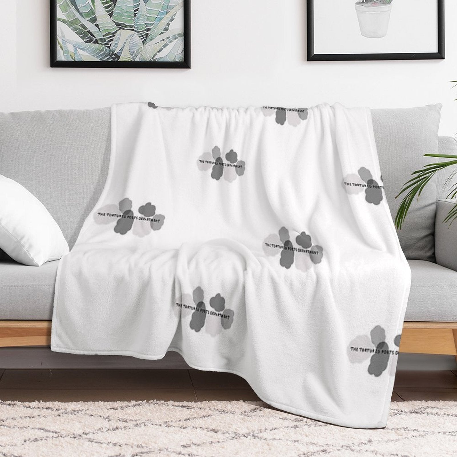 The Tortured Poets Department Taylor Swift - Title Inspired Art - Watercolour Look Durable Throw Blanket