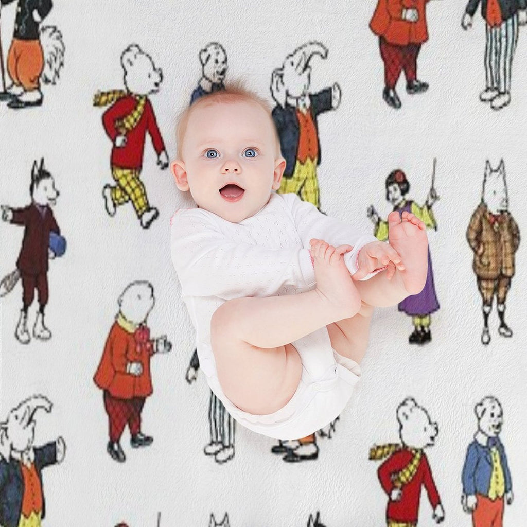 Rupert Bear And Friends Anti-pilling Throw Blanket