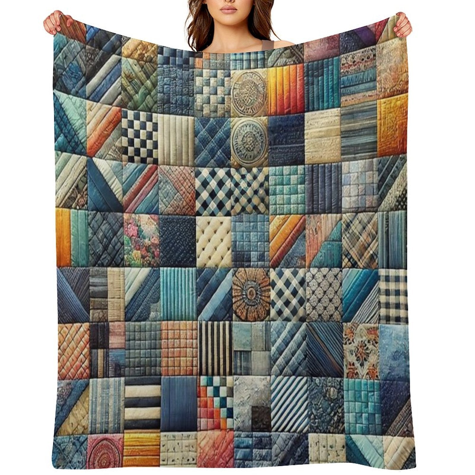 CHECKERBOARD 3 Versatility Throw Blanket