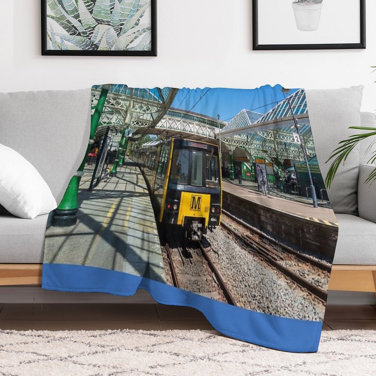 Tynemouth Metro Train Versatility Throw Blanket