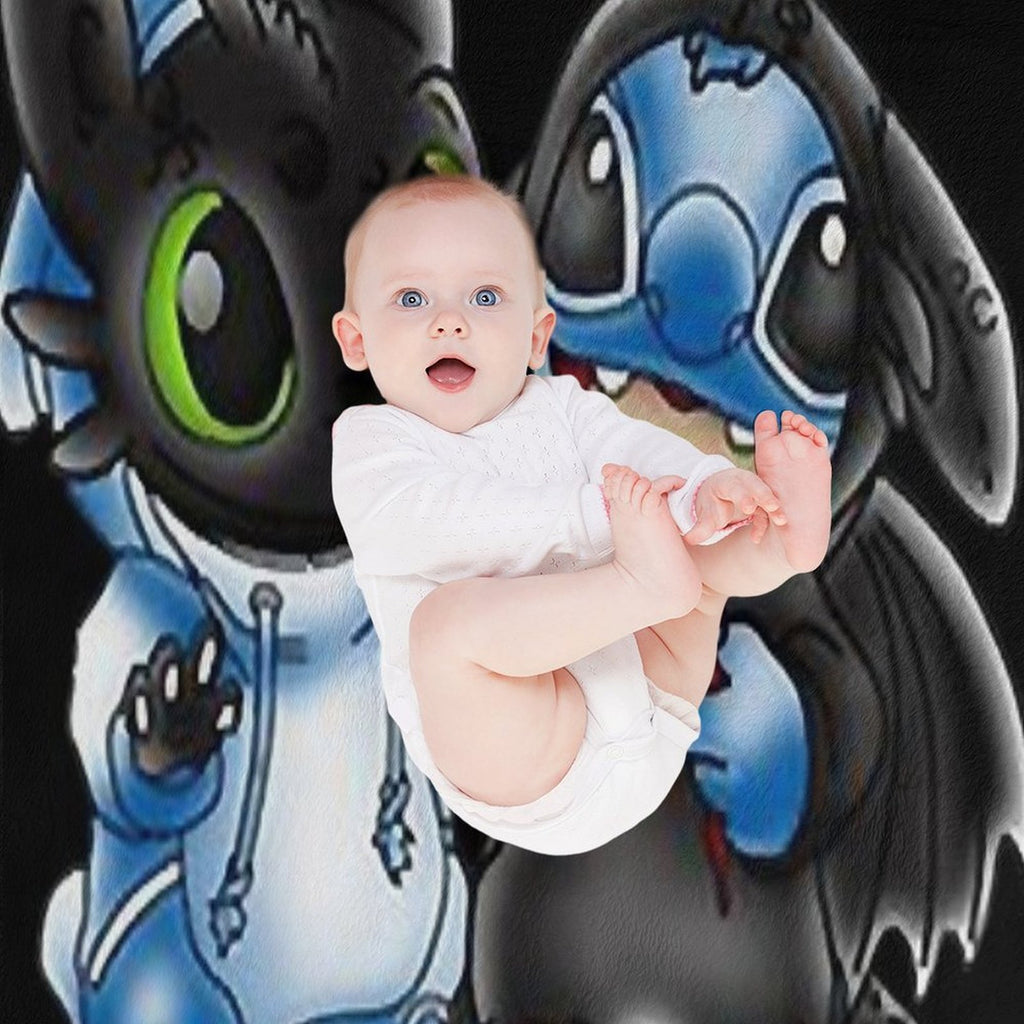 Stitch And Toothless Change Uniform Costume Uniform Quick-dry Throw Blanket