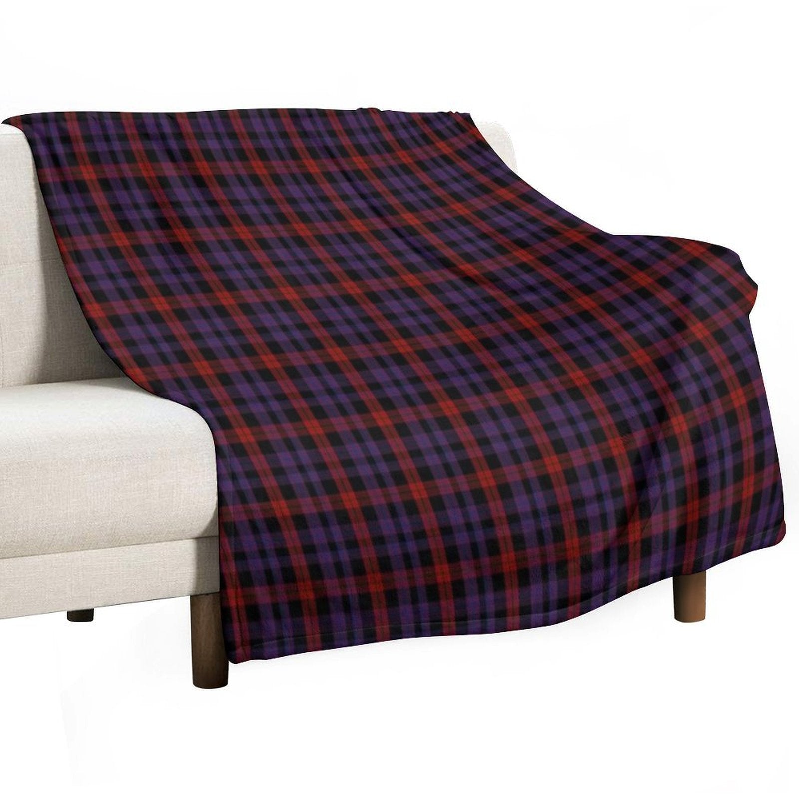 Brown Clan Tartan Eco-conscious Throw Blanket