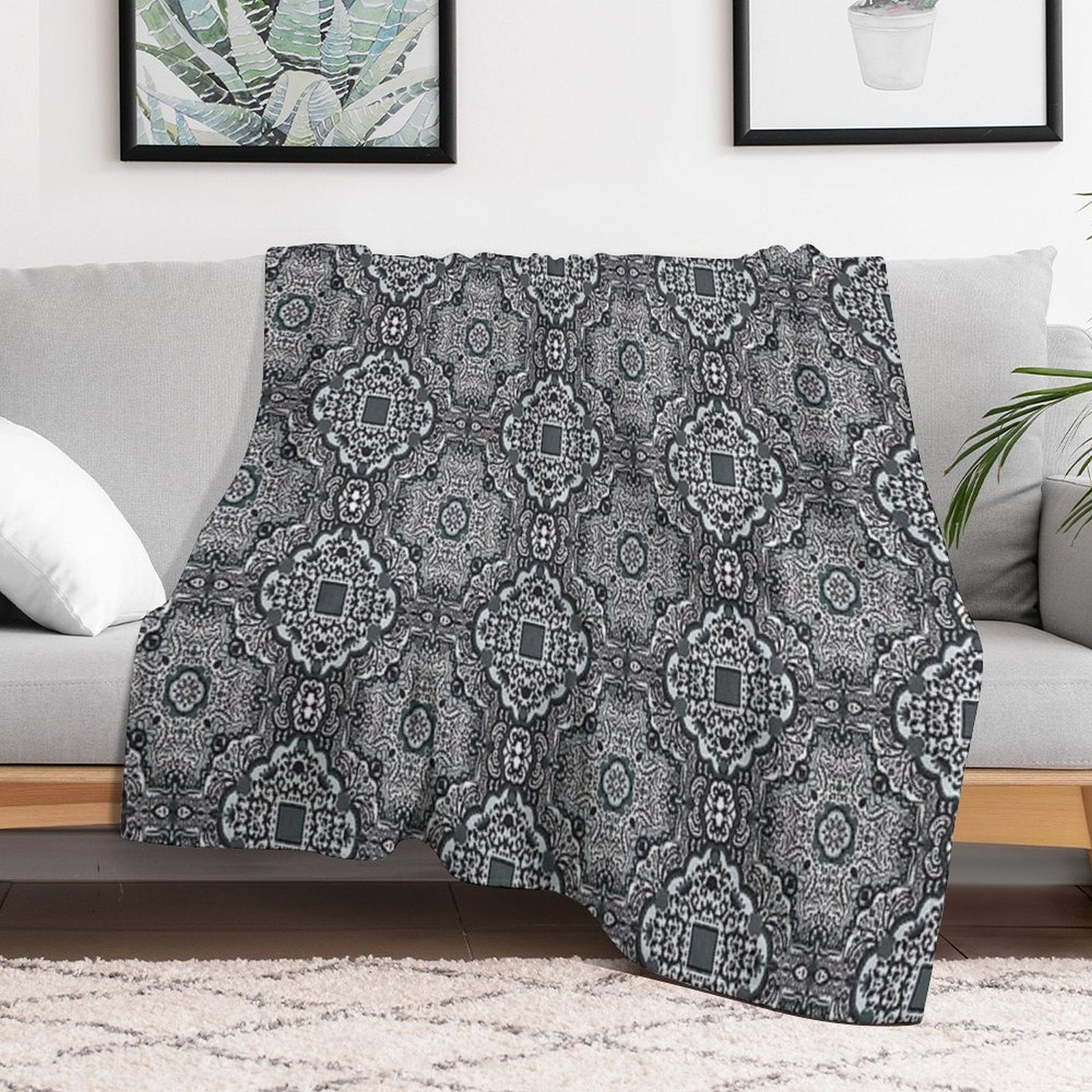 Shades of Gray Travel-friendly Throw Blanket