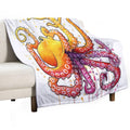 Octopus Sunrise Multi-functional Throw Blanket