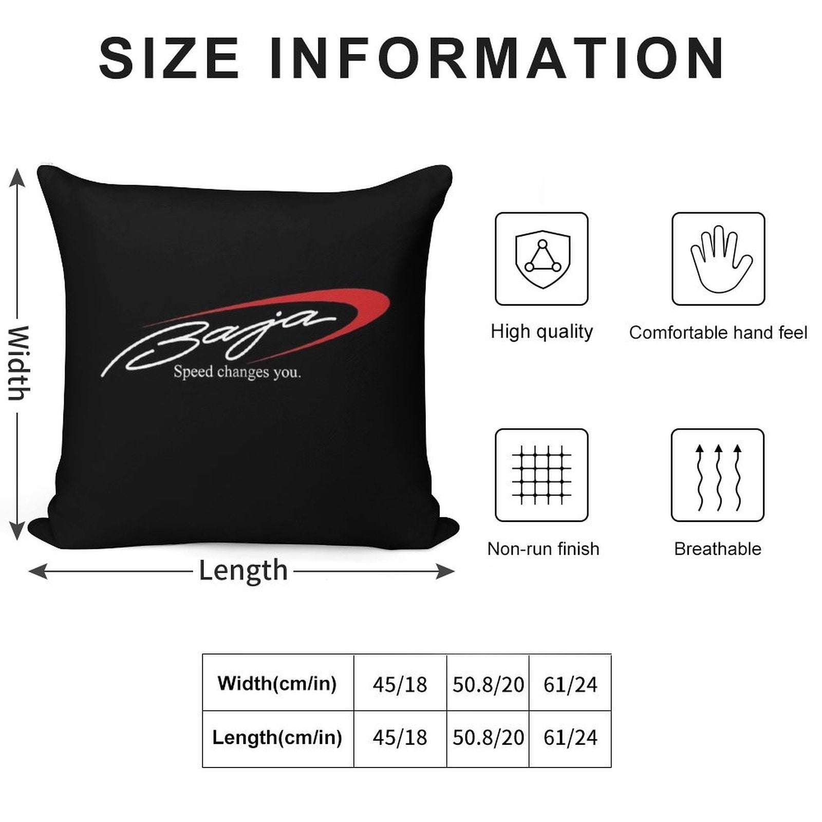 Baja Boats Logo Soft Reinforced Edging Throw Pillow