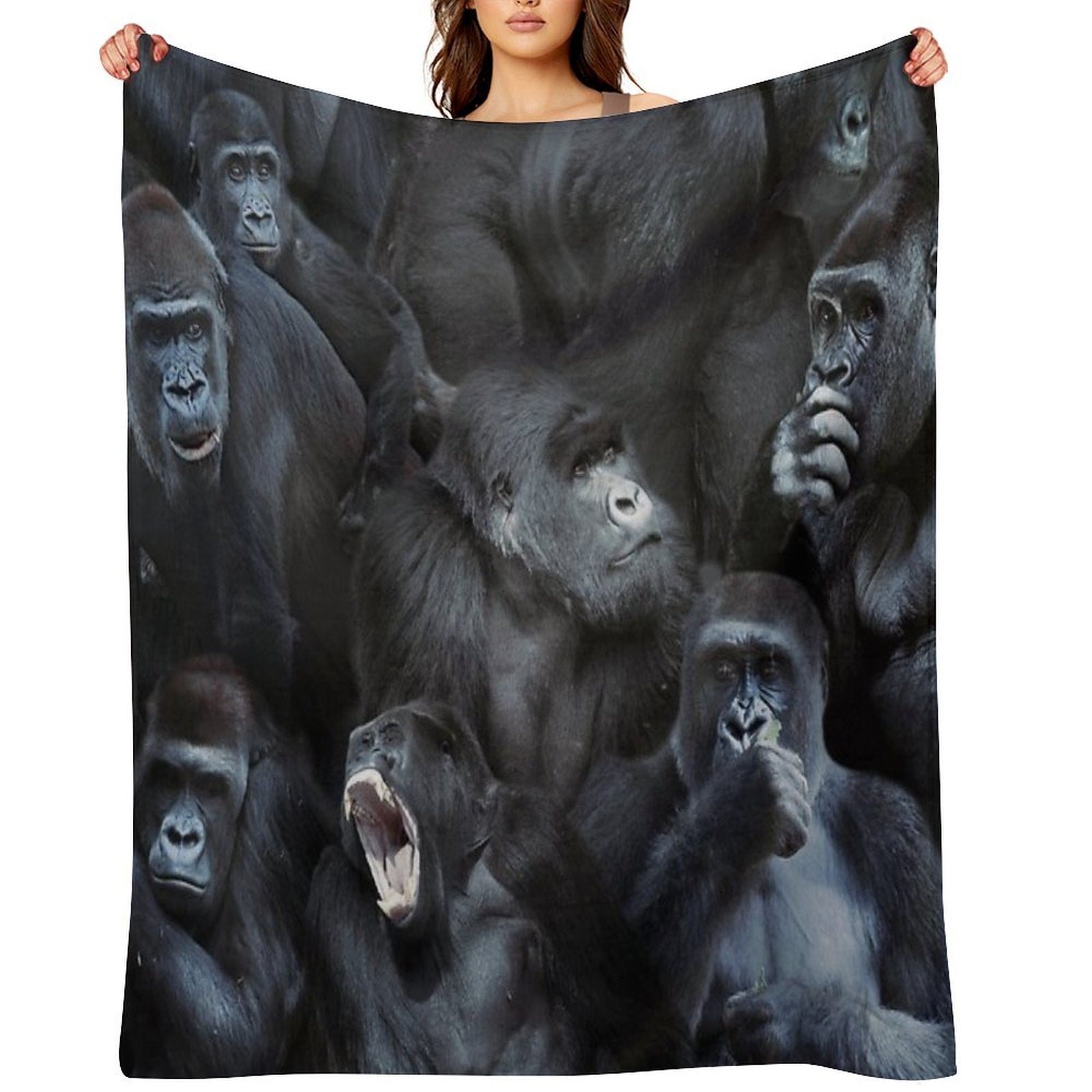Gorillas Quick-dry Throw Blanket