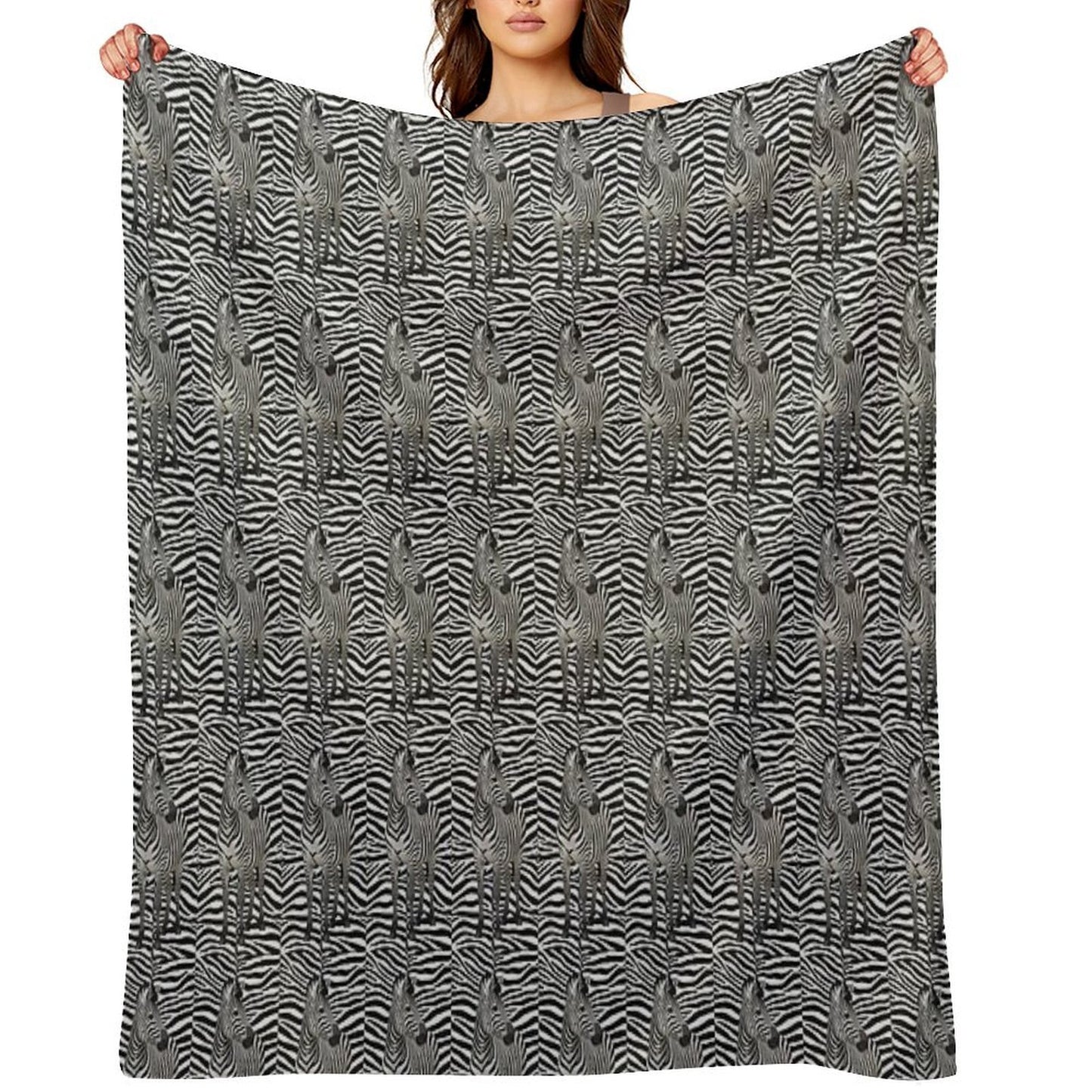 Zebra Stripes Shrink-resistant Throw Blanket