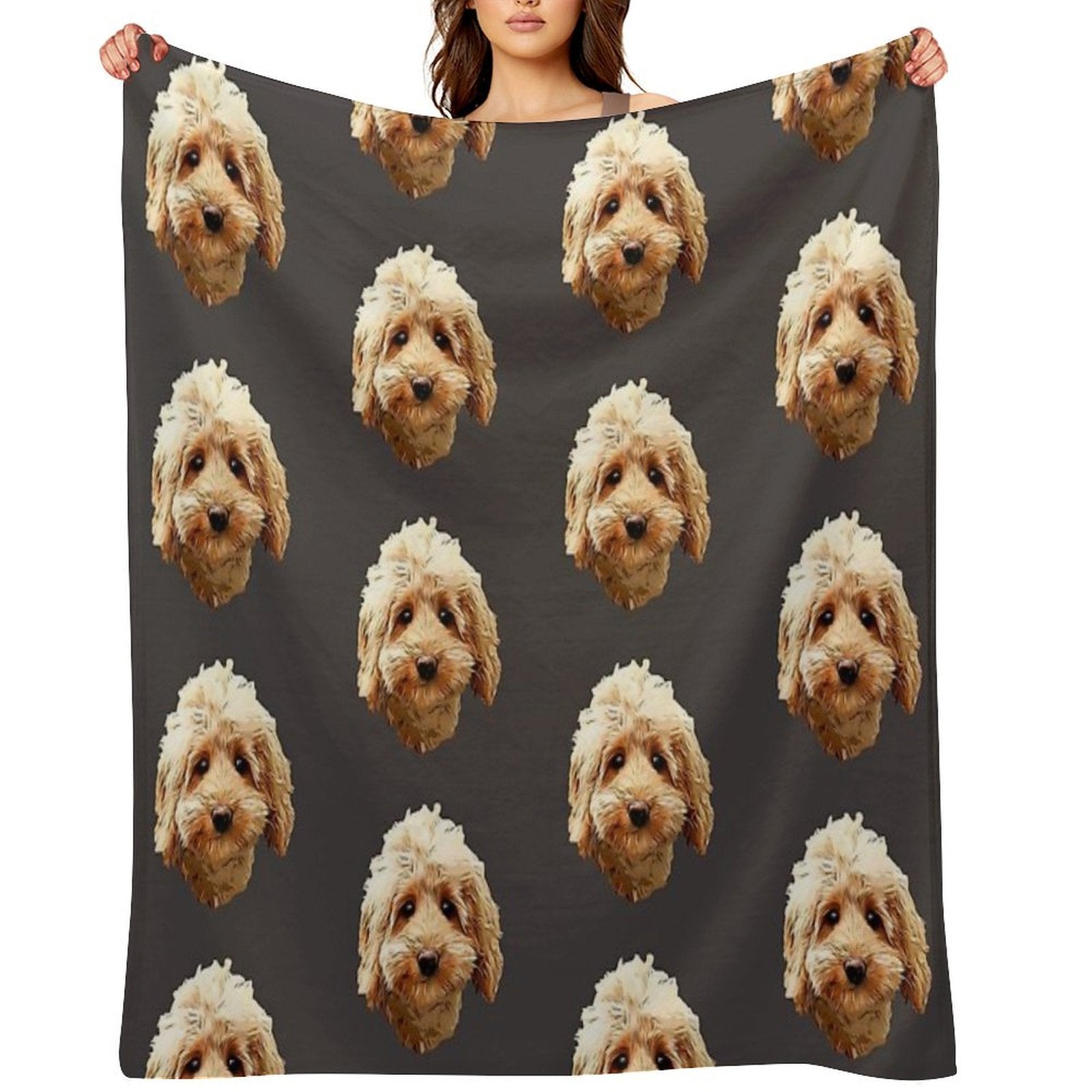 Cavapoo Cockapoo Doodle Cuteness Velvety-soft Throw Blanket