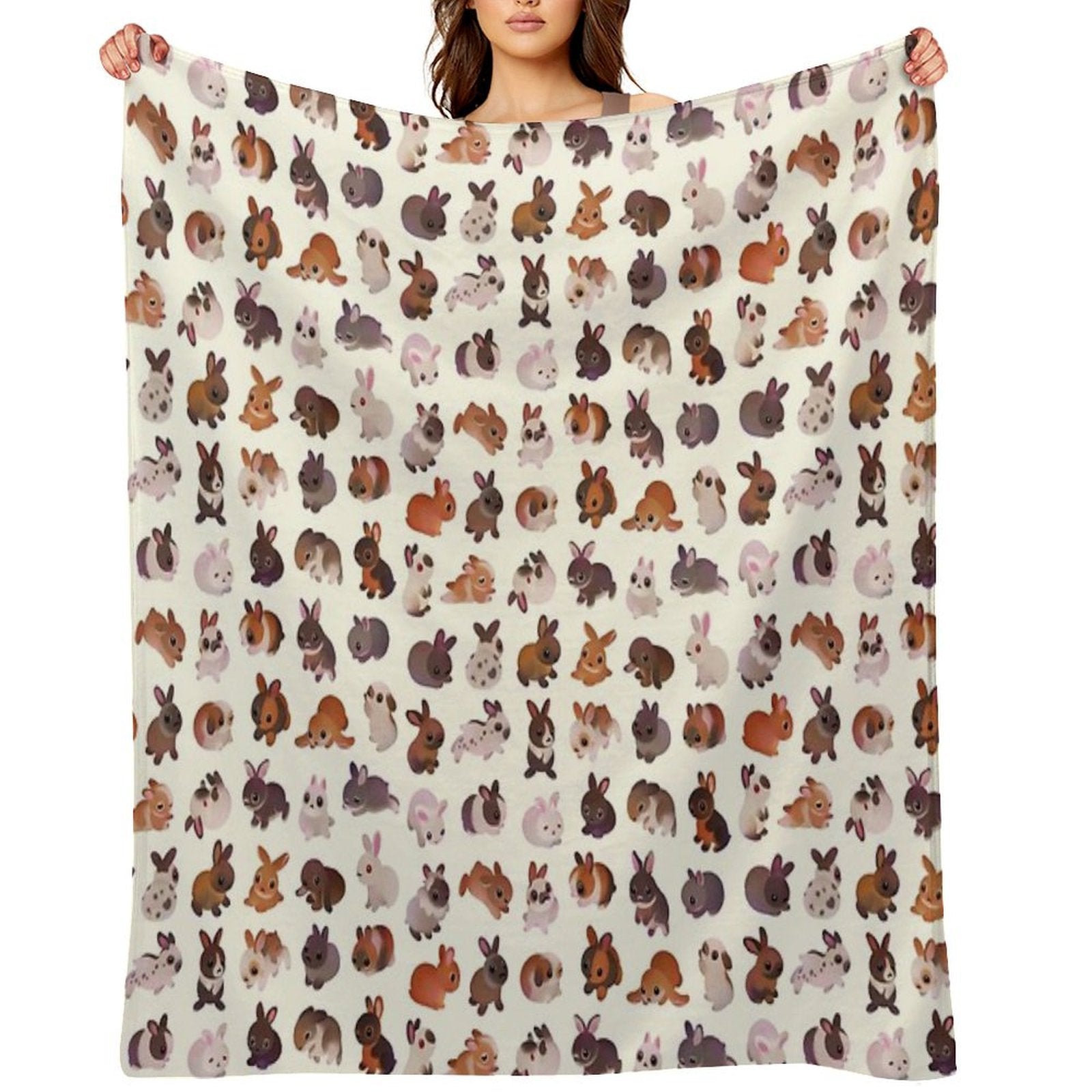 Bunny Day - Other Version Machine-washable Throw Blanket