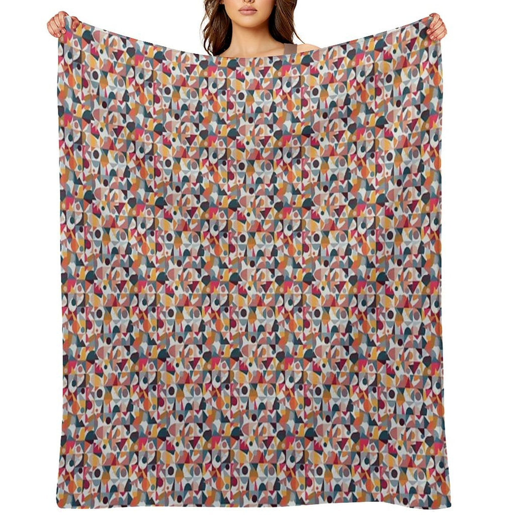 Abstract Quilt All-season Throw Blanket