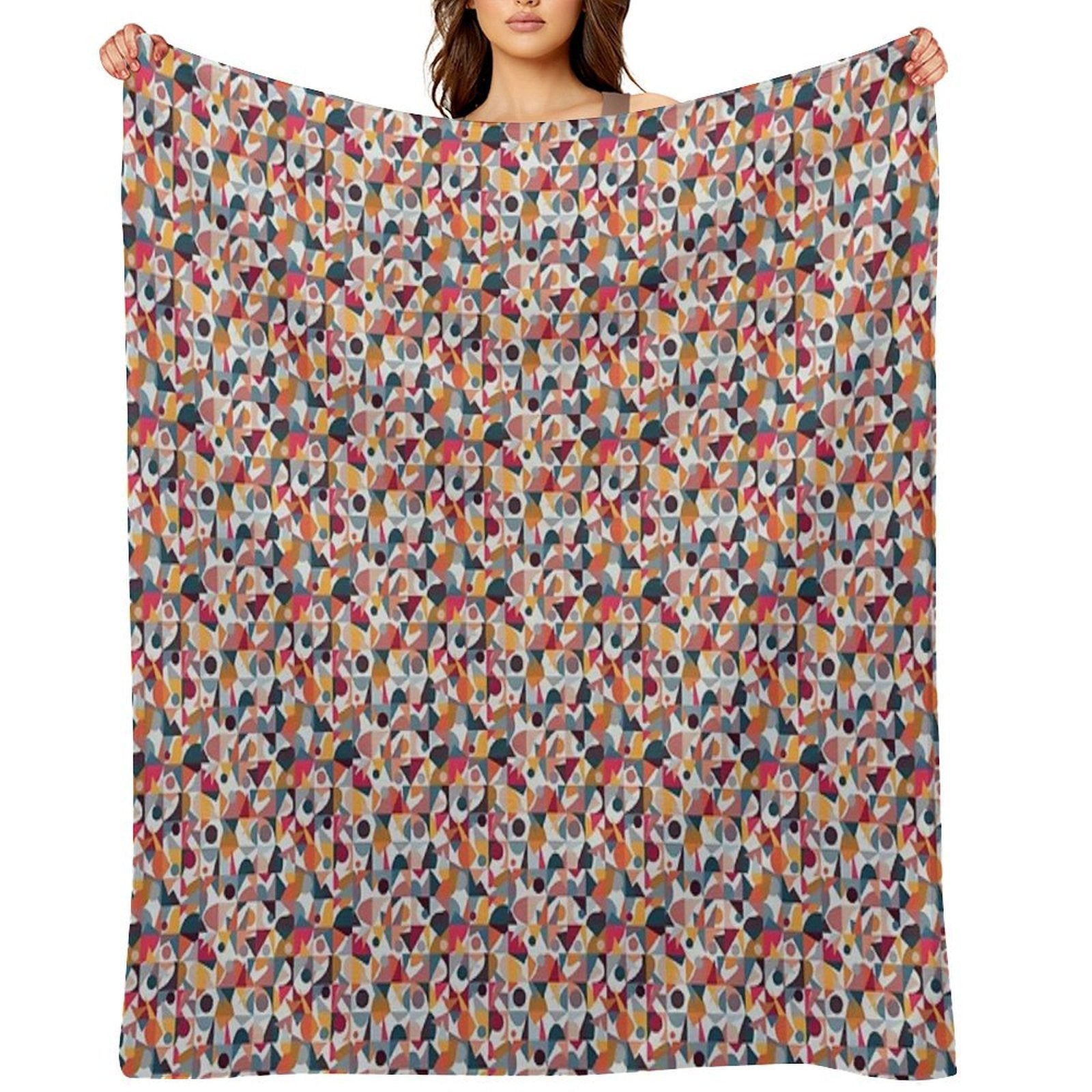 Abstract Quilt All-season Throw Blanket