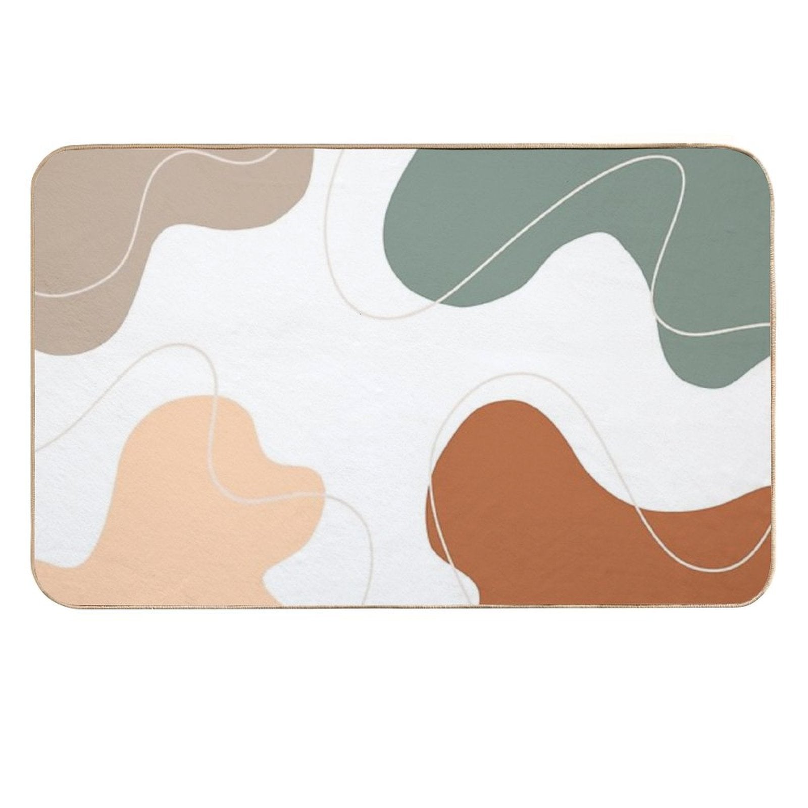 Aesthetic Shape Pattern  Repositionable Bath Mat