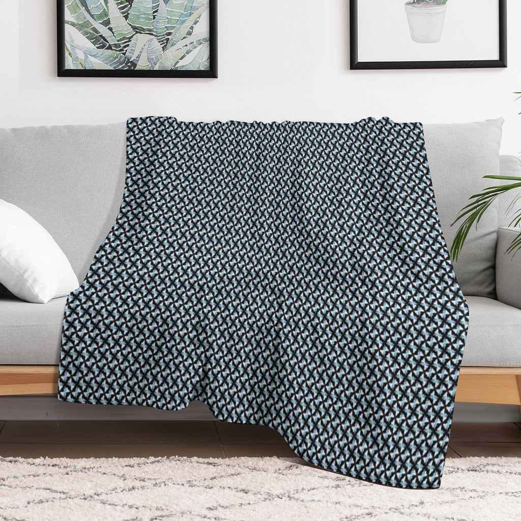 Big City Mixed Blue Signal Premium Throw Blanket