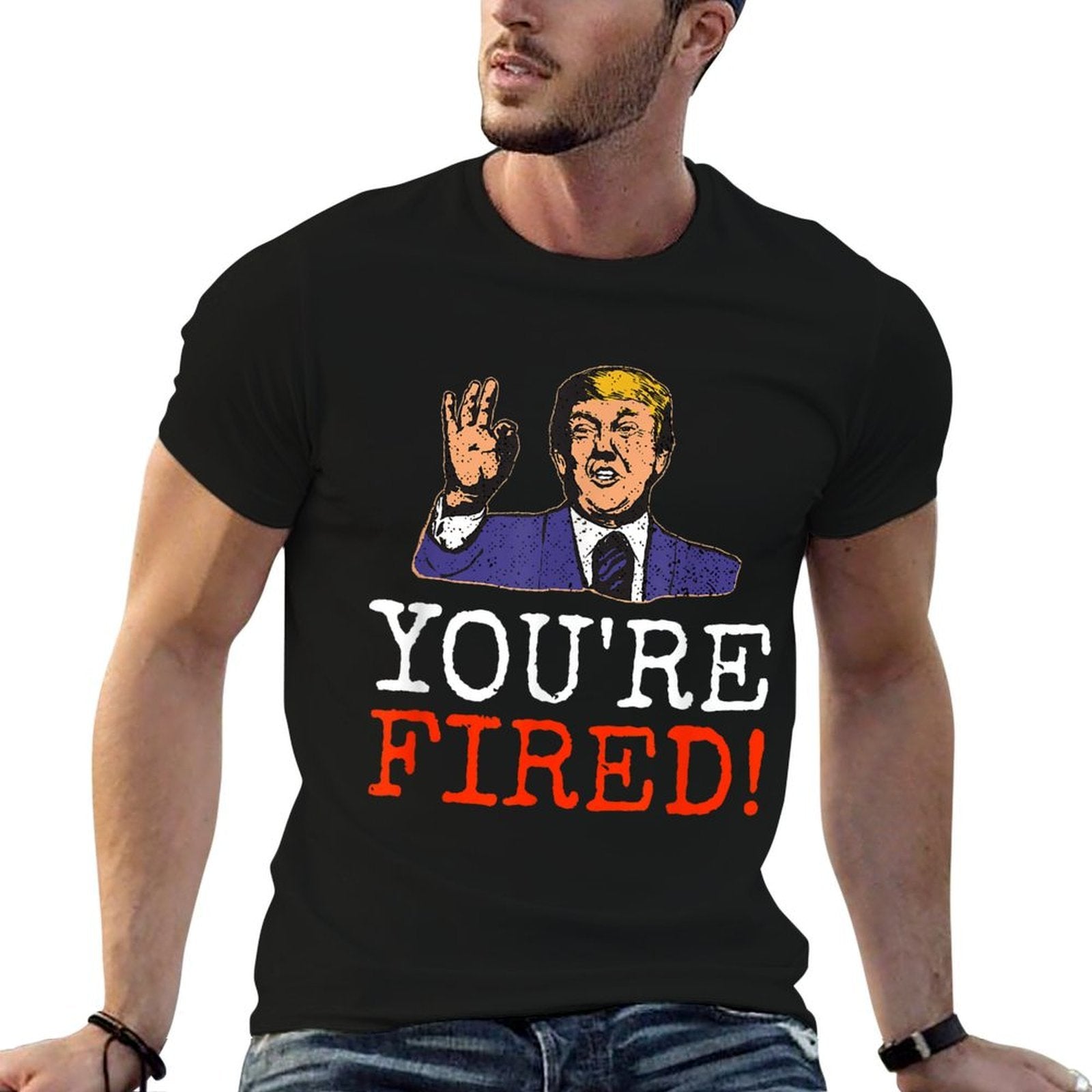 Trump You're Fired! Funny Graphic  Oversized Silhouette T-Shirt