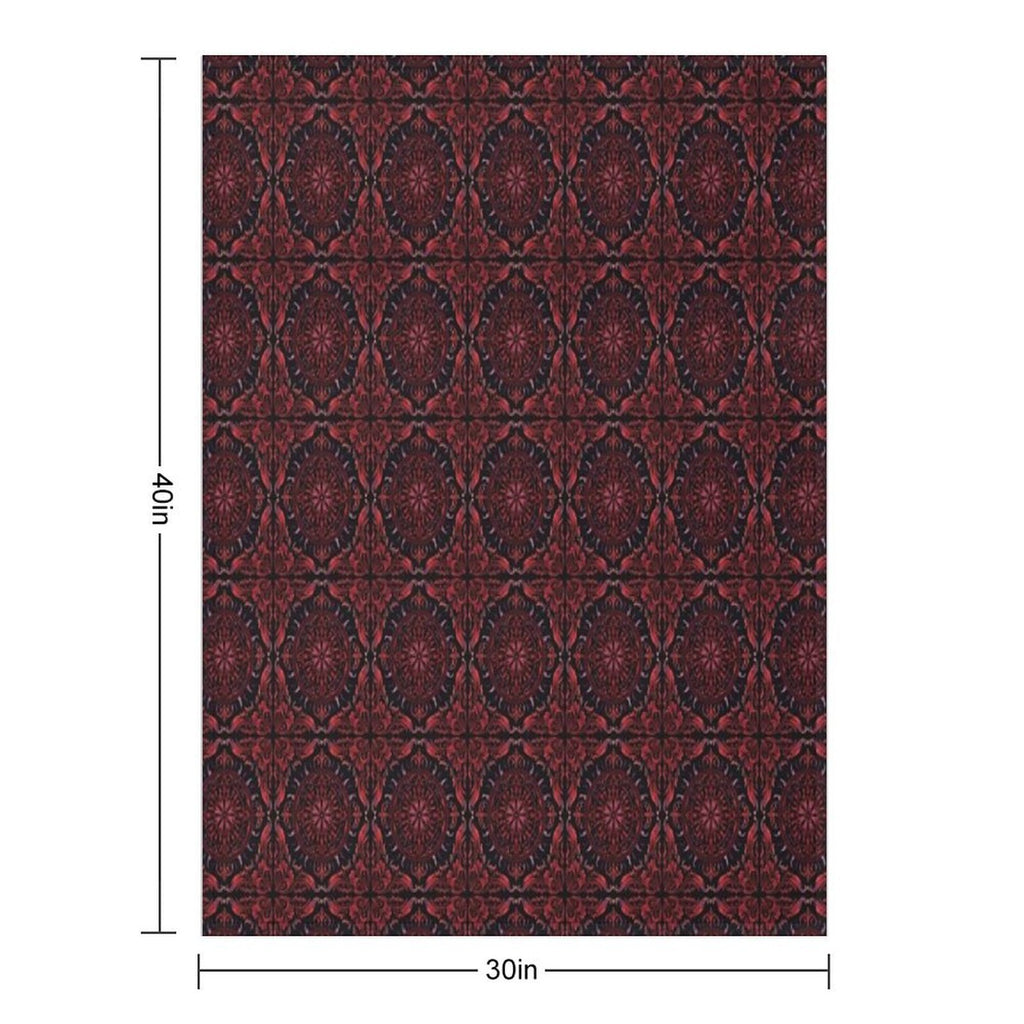 Gothic Vampire Pattern Sustainable Throw Blanket