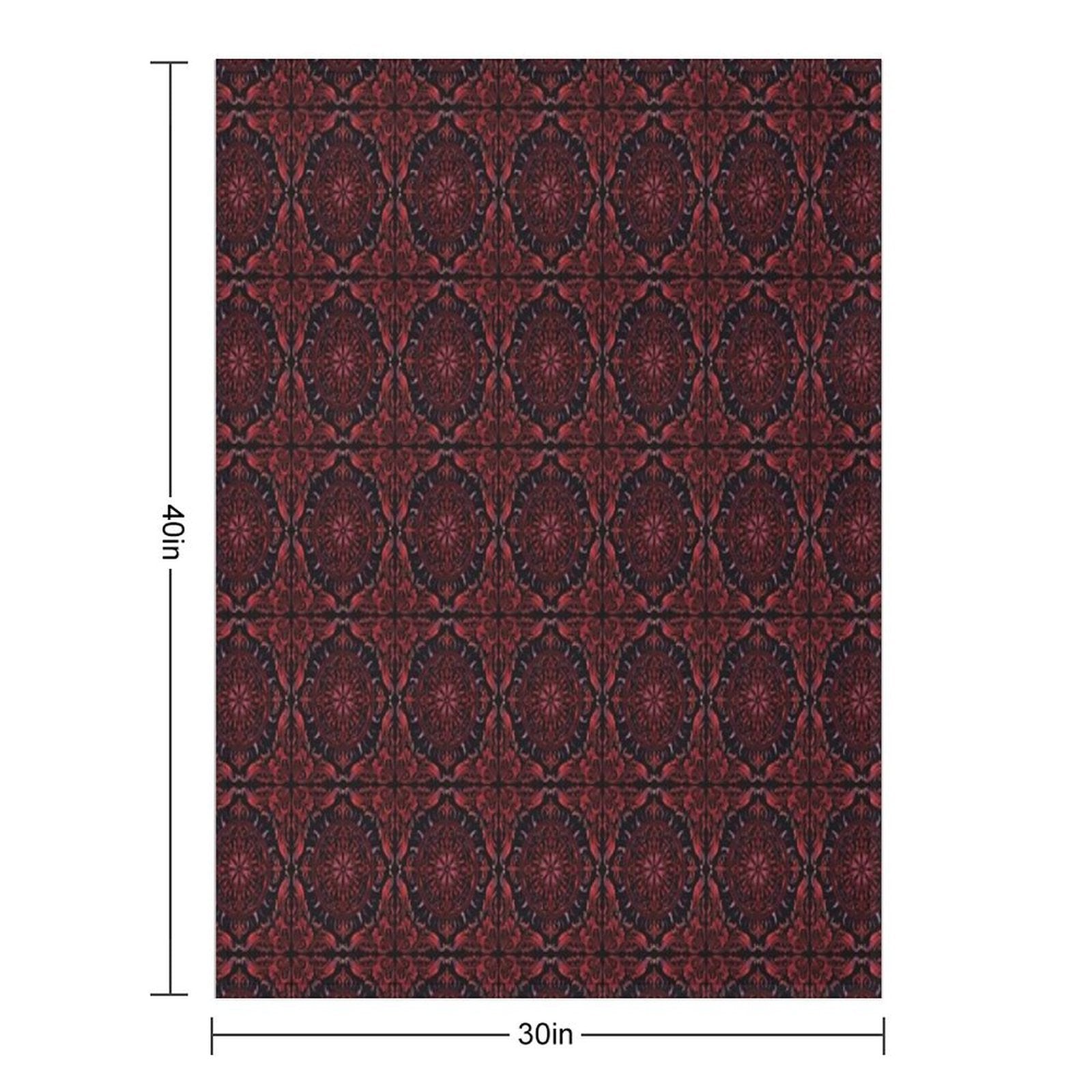 Gothic Vampire Pattern Sustainable Throw Blanket