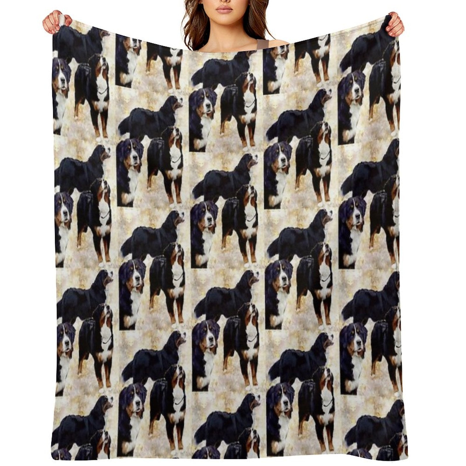 Bernese Mountain Dog Shrink-resistant Throw Blanket