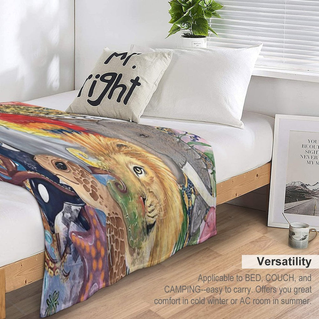 Life Collage Wrinkle-free Throw Blanket