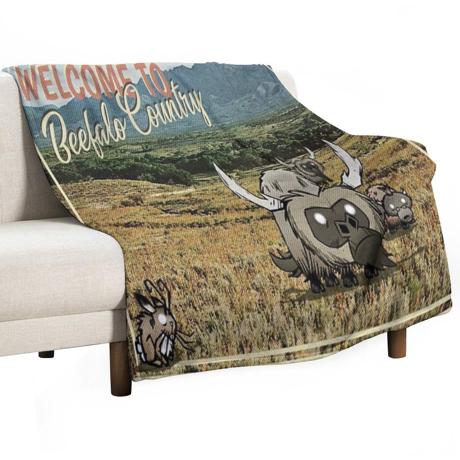Beefalo Country - Dont Starve Quick-dry Throw Blanket