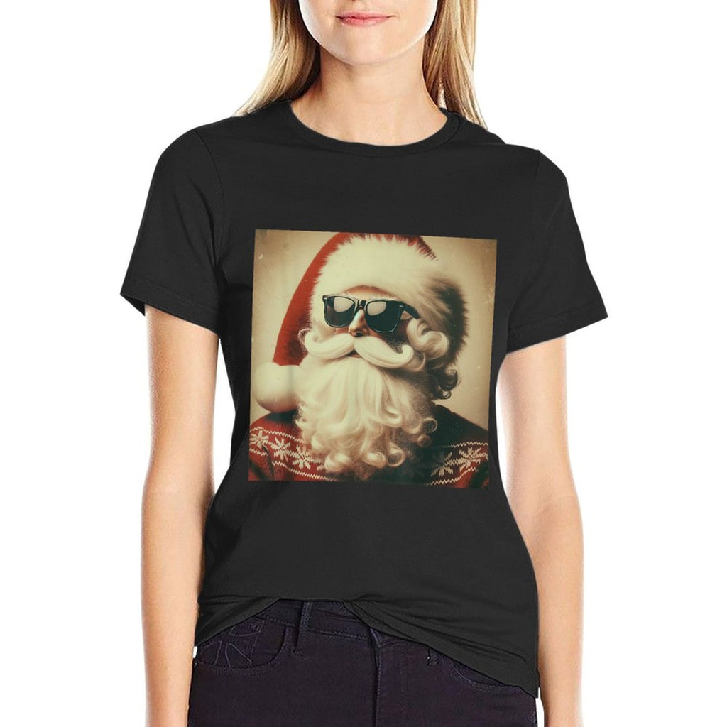 Vintage Santa Clausns Kids Boys Christmas Merry Rizzmas  Oversized Silhouette T-Shirt