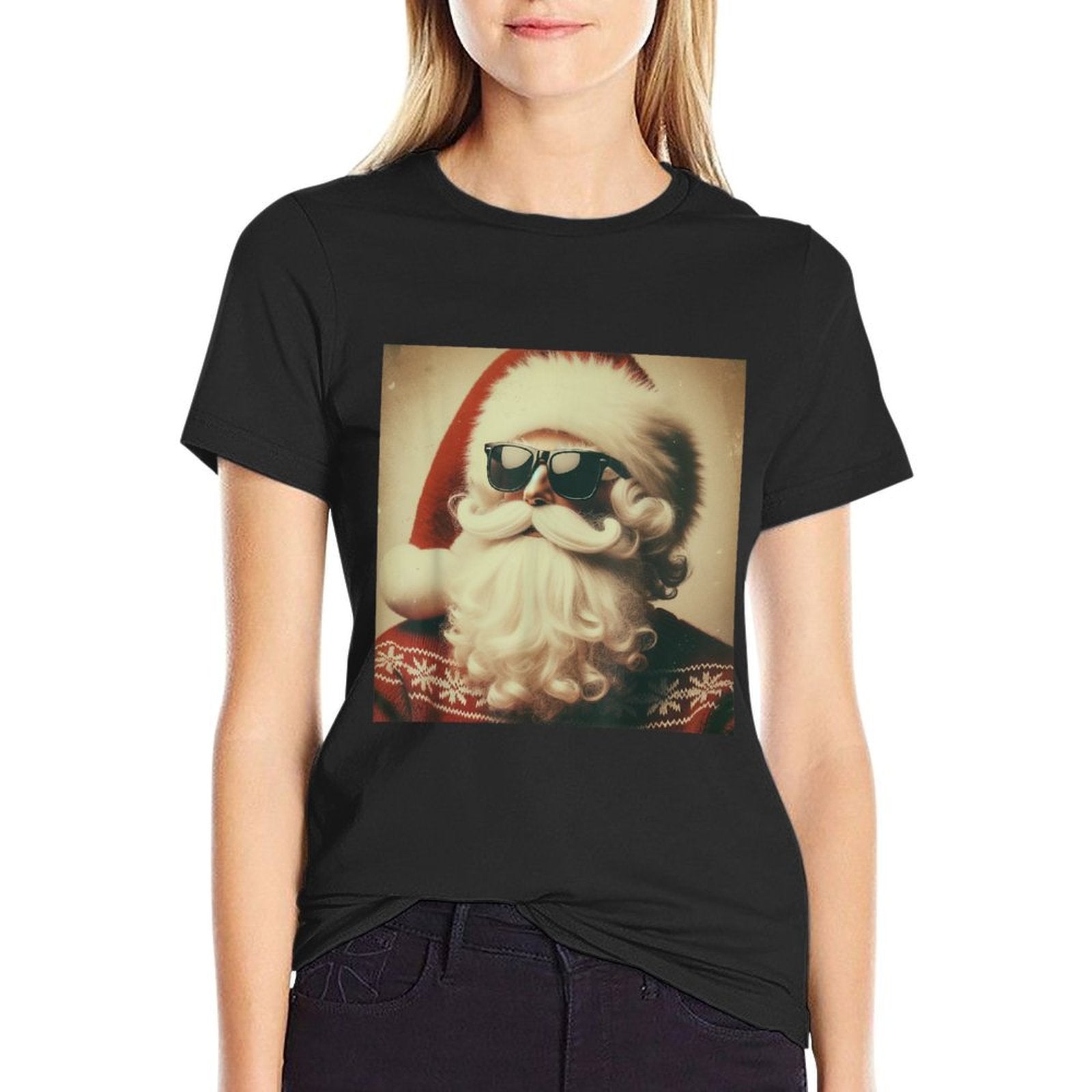 Vintage Santa Clausns Kids Boys Christmas Merry Rizzmas  Oversized Silhouette T-Shirt