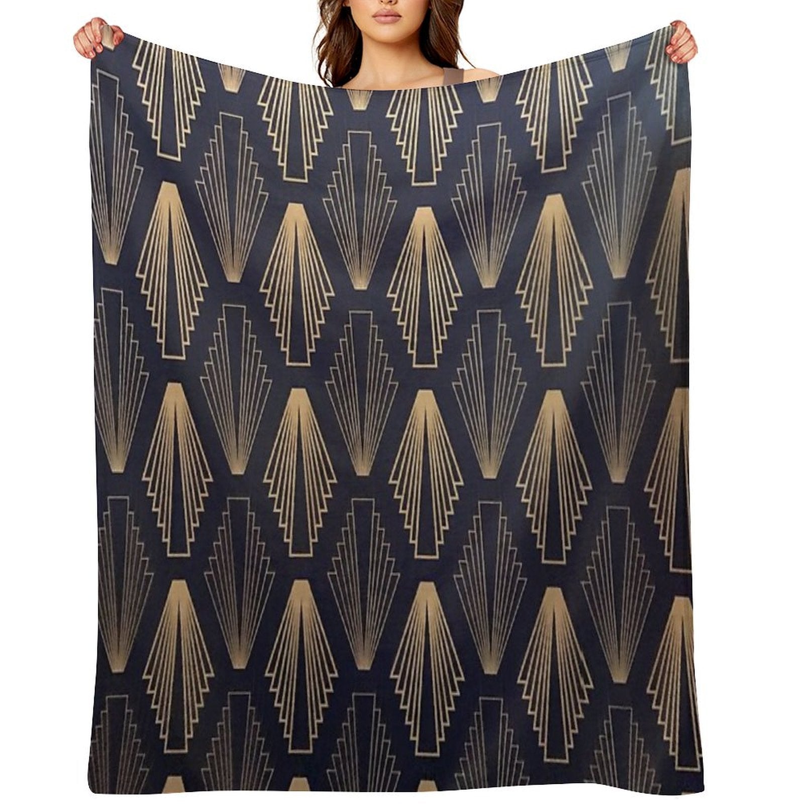 Art Deco Plush Throw Blanket