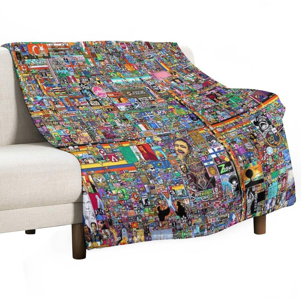 Rplace Reddit 2022 Multi-functional Throw Blanket