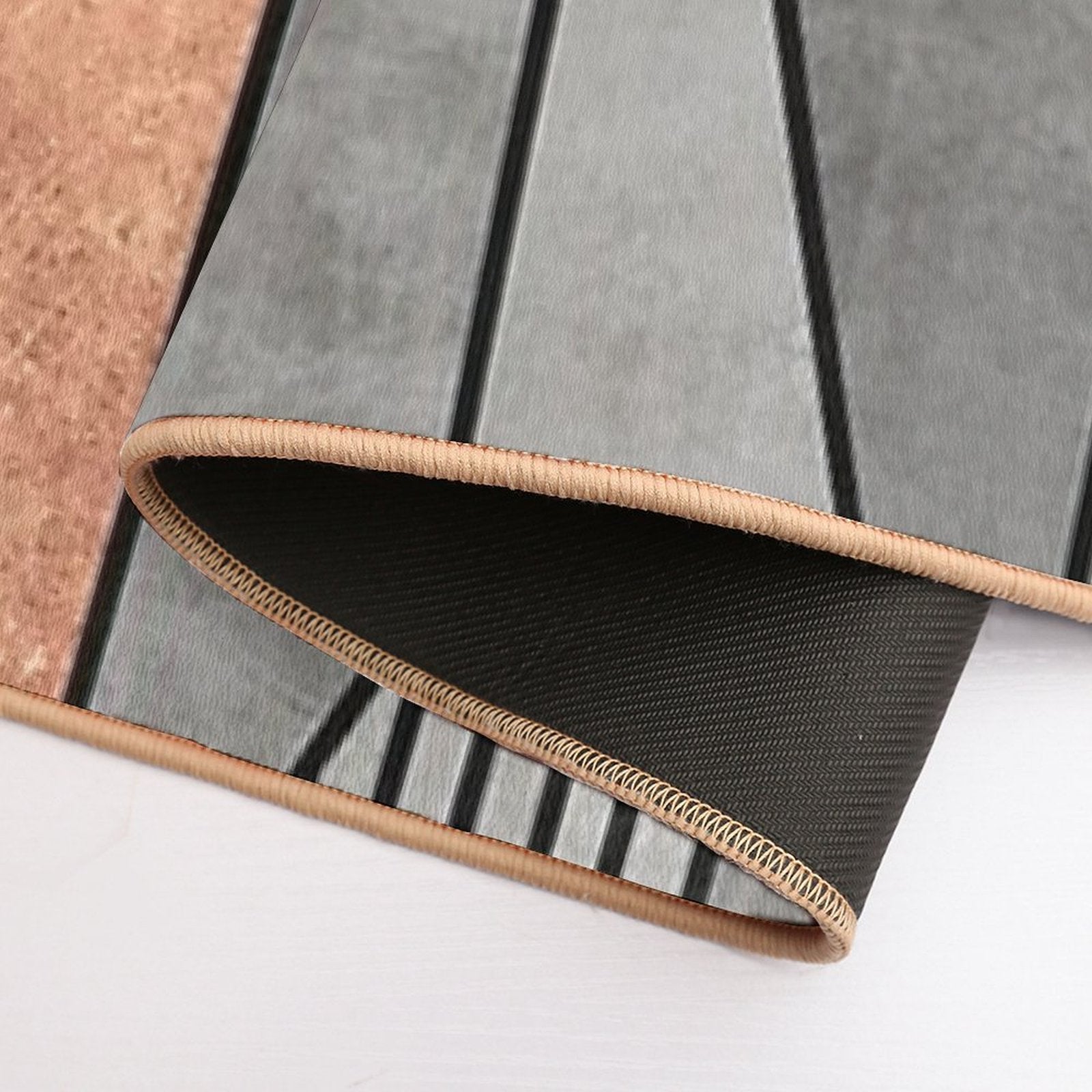 Concrete And Copper Triangles  Odorless Bath Mat