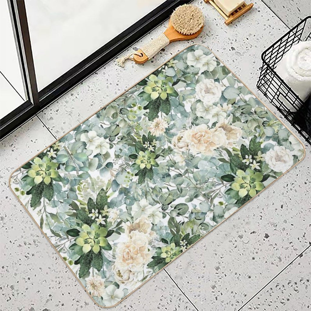 Foliage Burst  Easy To Clean Bath Mat
