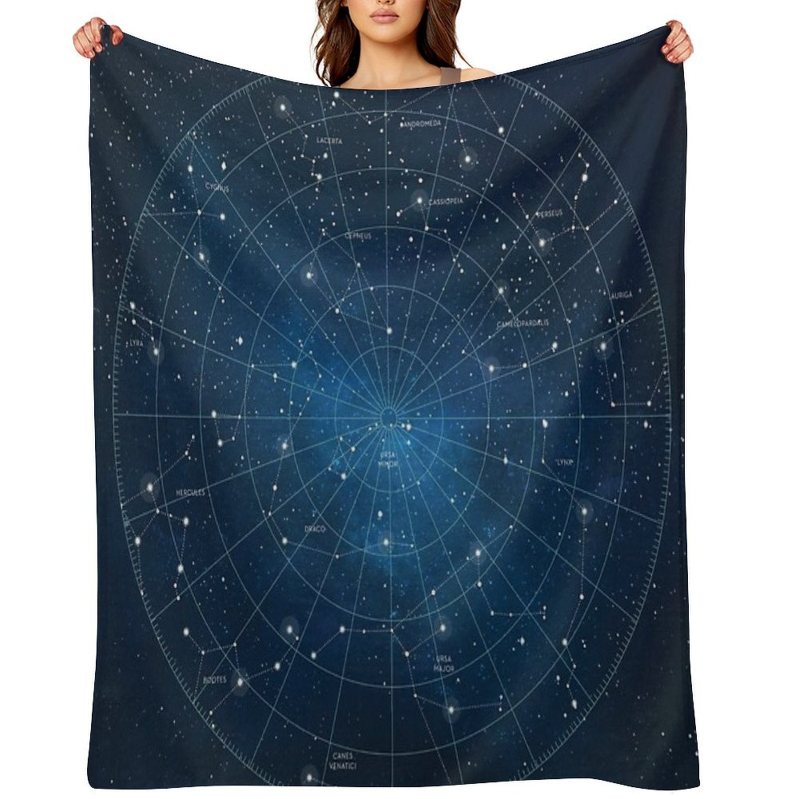 Constellation Star Map Shrink-resistant Throw Blanket