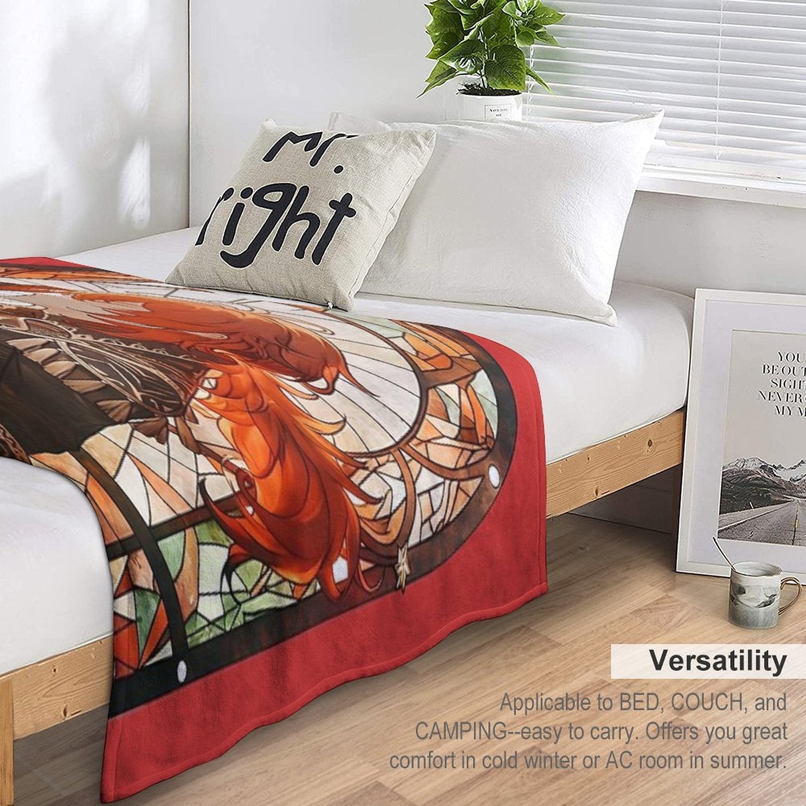 Stained Glass Diluc Comfort Throw Blanket