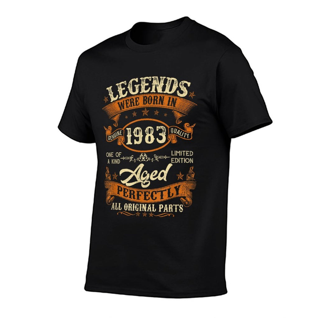 40th Birthday Vintage Born In 1983 40 Years Old Gifts Men  Rolled Sleeves T-Shirt