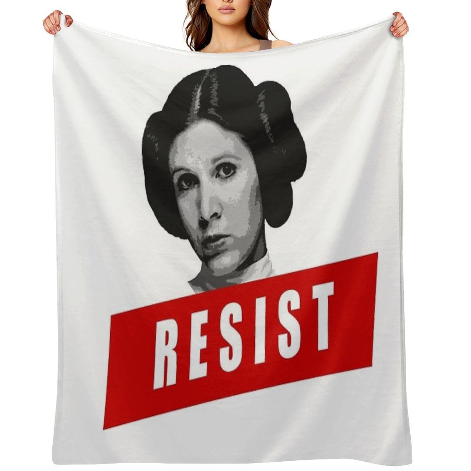 RESIST Like Princess Leia Machine-washable Throw Blanket