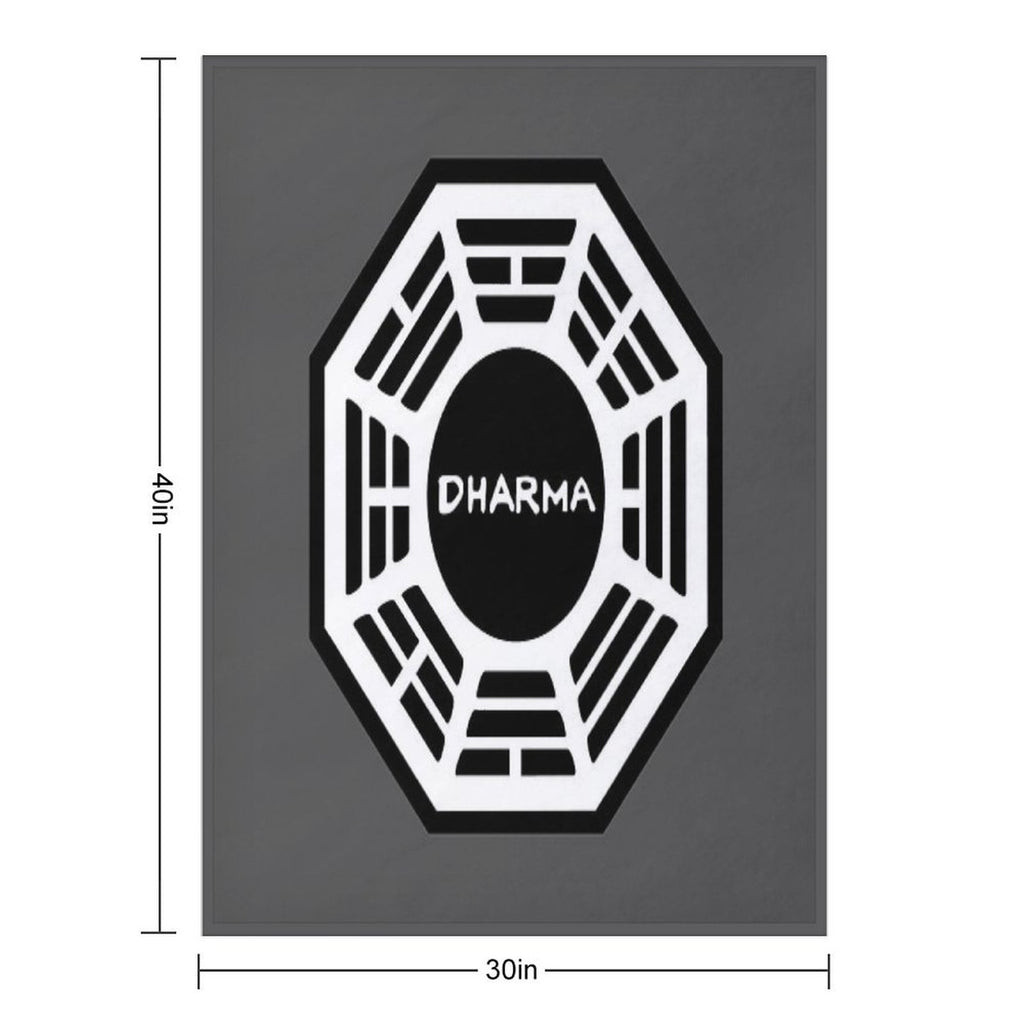 Dharma Initiative Logo Lost TV Show Velvety-soft Throw Blanket