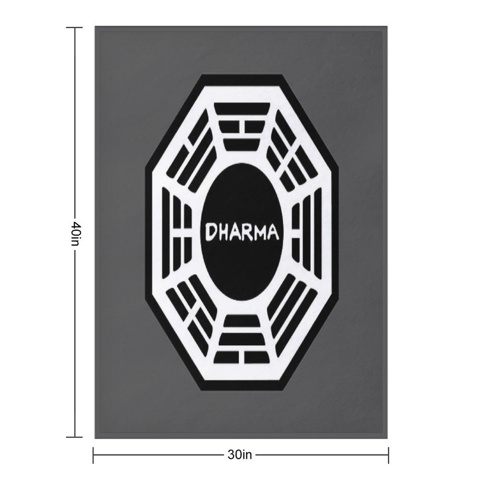 Dharma Initiative Logo Lost TV Show Velvety-soft Throw Blanket