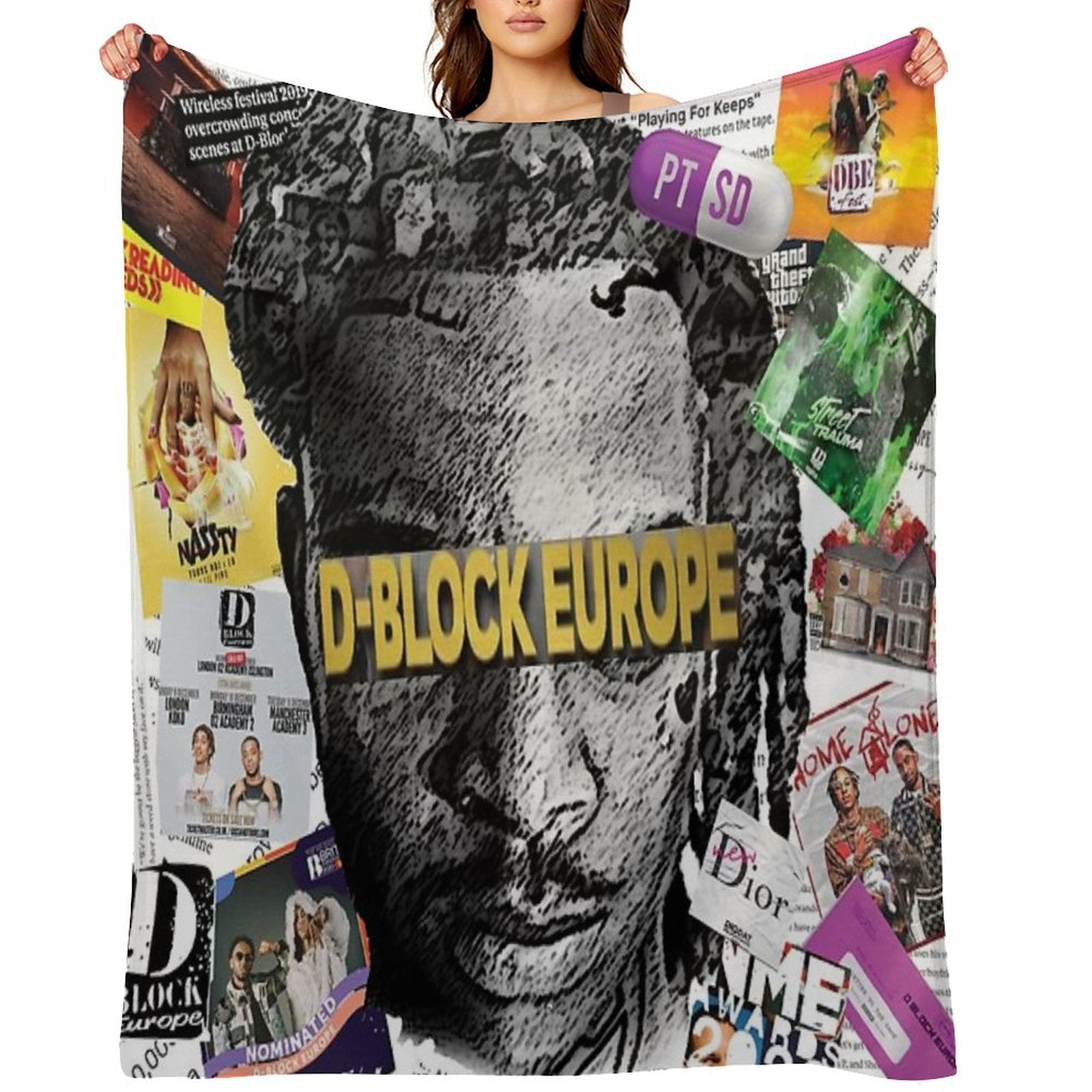 D BLOCK EUROPE SCRAPBOOK Easy Care Throw Blanket