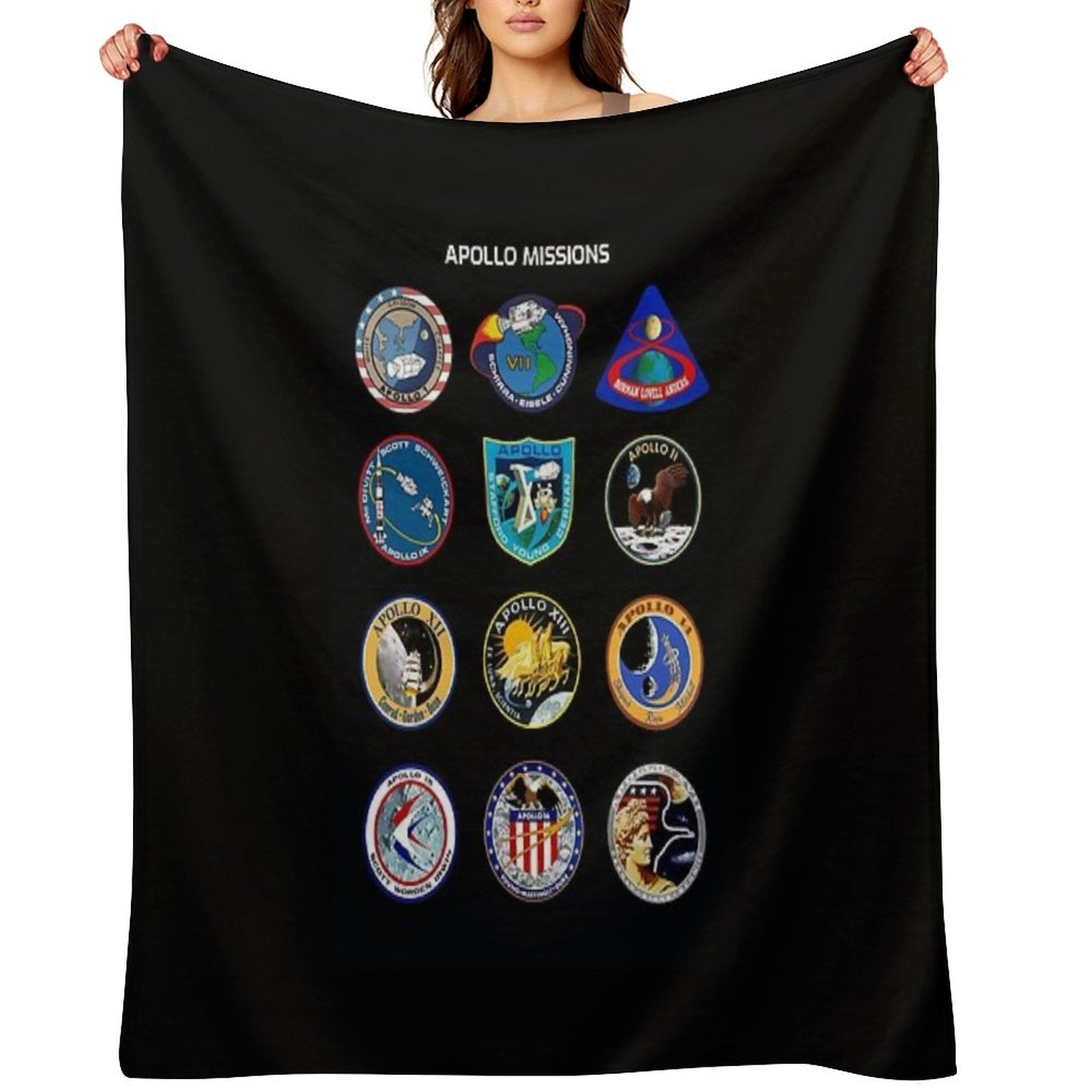 The Apollo Missions Nasa Astronomy Space Multi-functional Throw Blanket