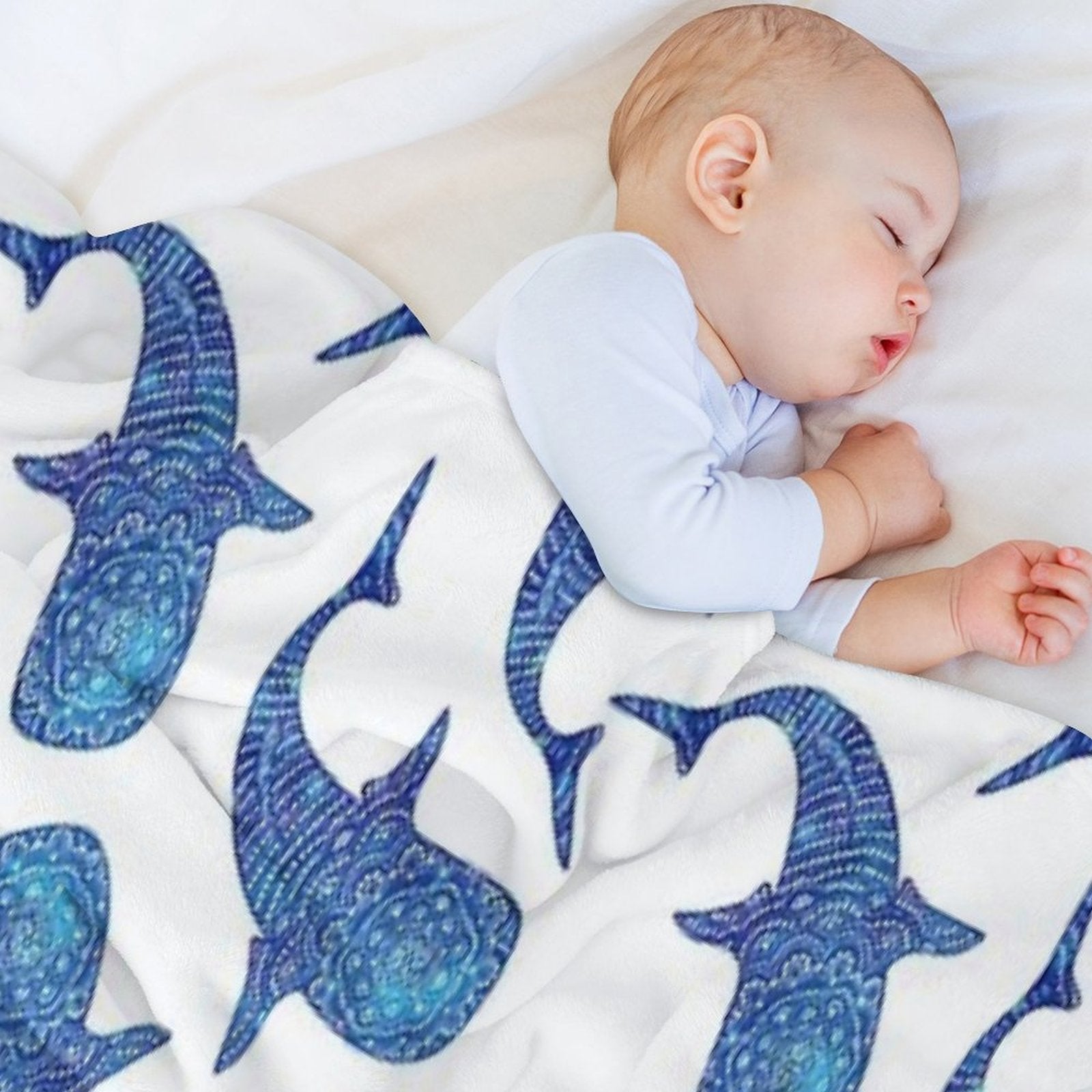 Marokintana - Whale Shark I Plush Throw Blanket