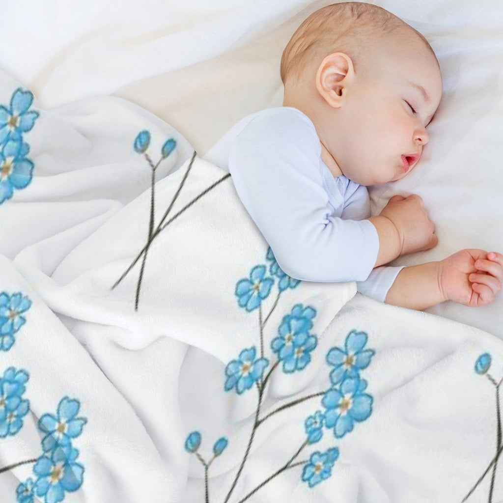 Forget Me Not Travel-friendly Throw Blanket