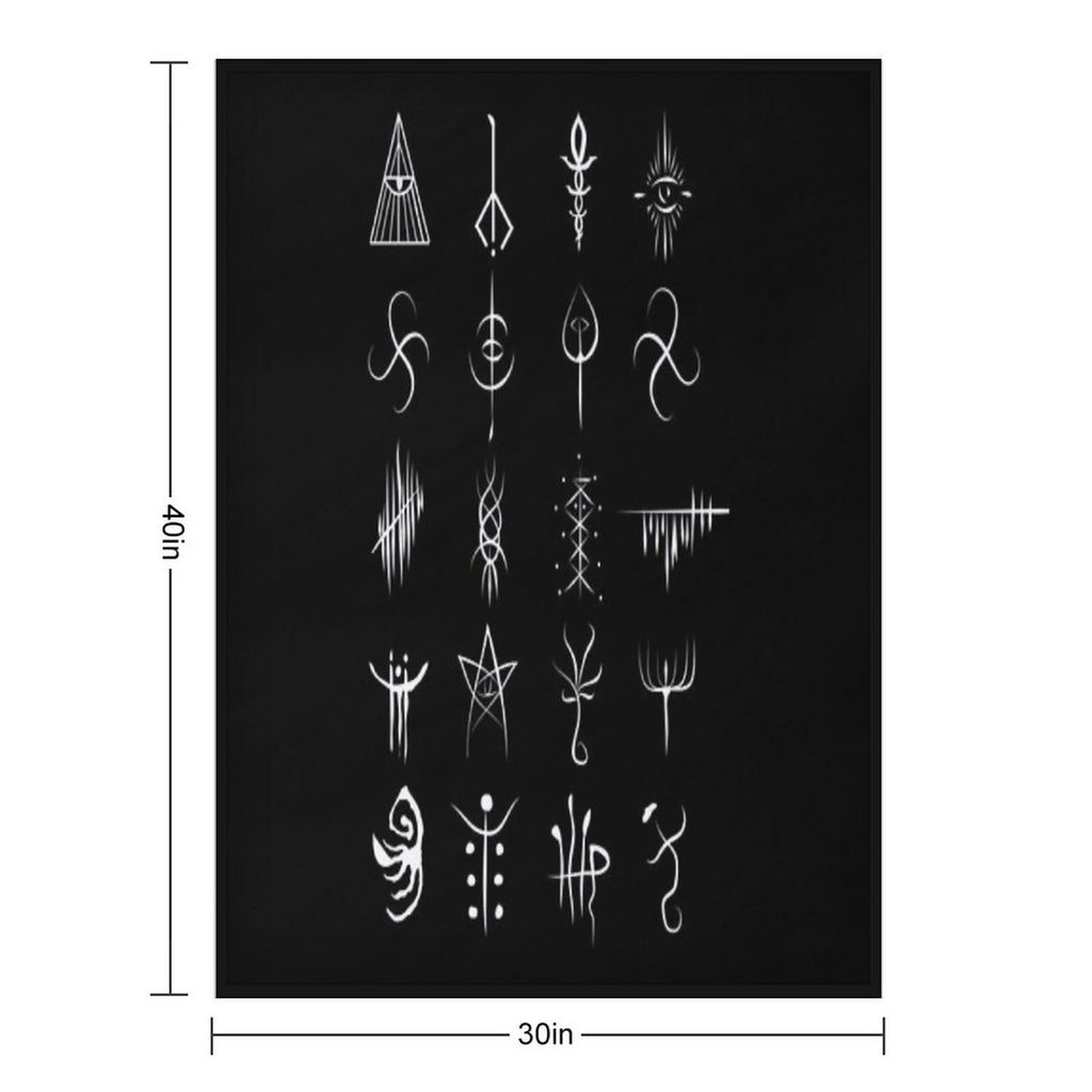 Bloodborne Caryll Runes Plush Throw Blanket