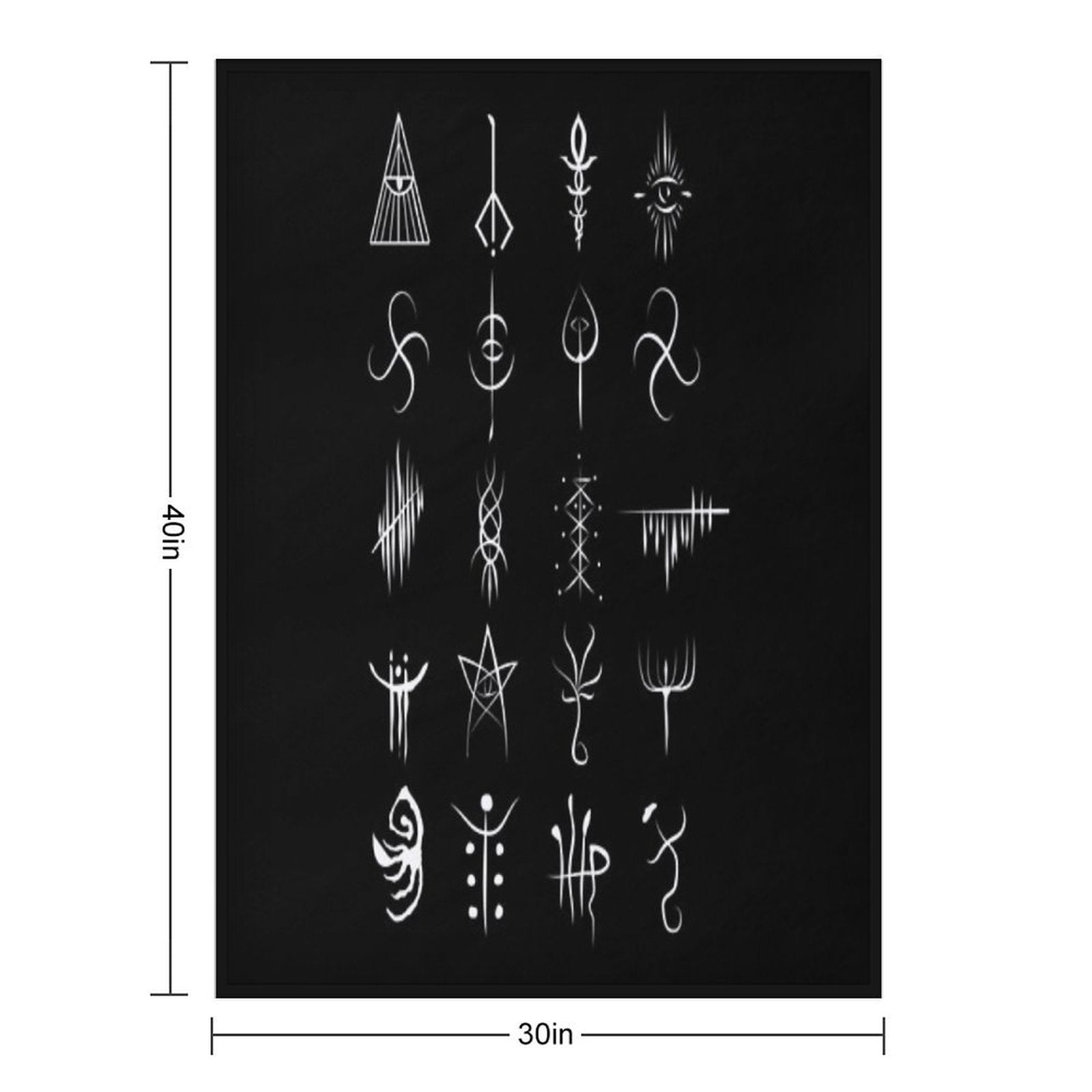 Bloodborne Caryll Runes Plush Throw Blanket