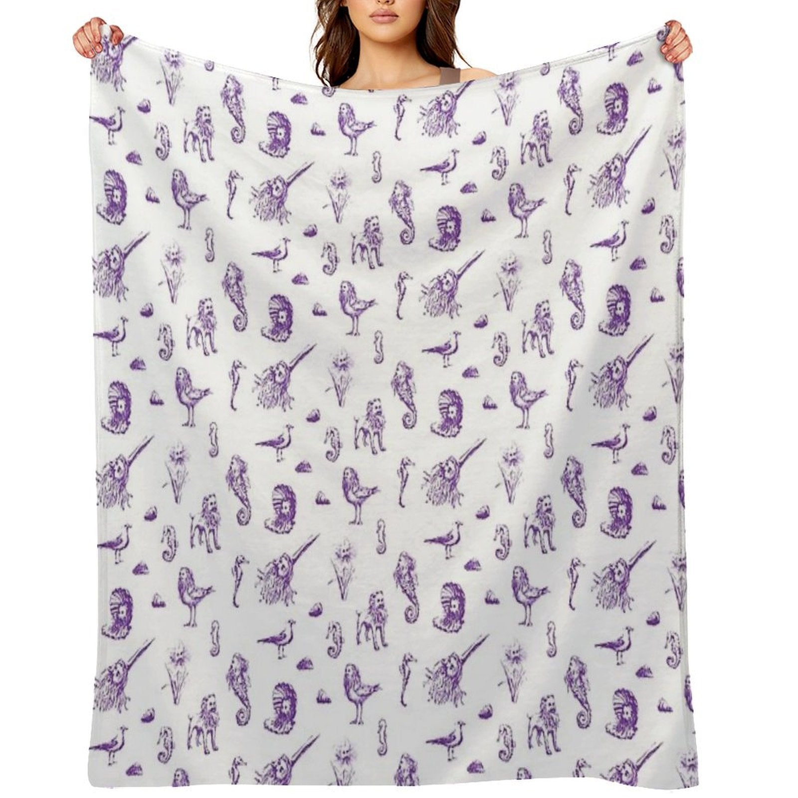 Rent-Free Blackbeard Sketches - Purple Lightweight Throw Blanket