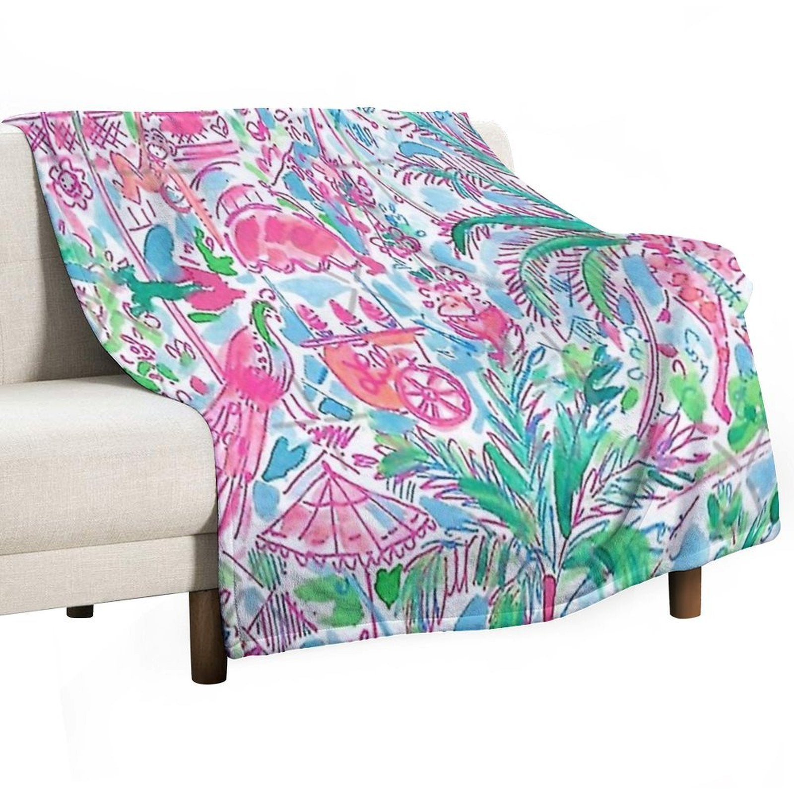 Classic Sea Vibe Easy Care Throw Blanket