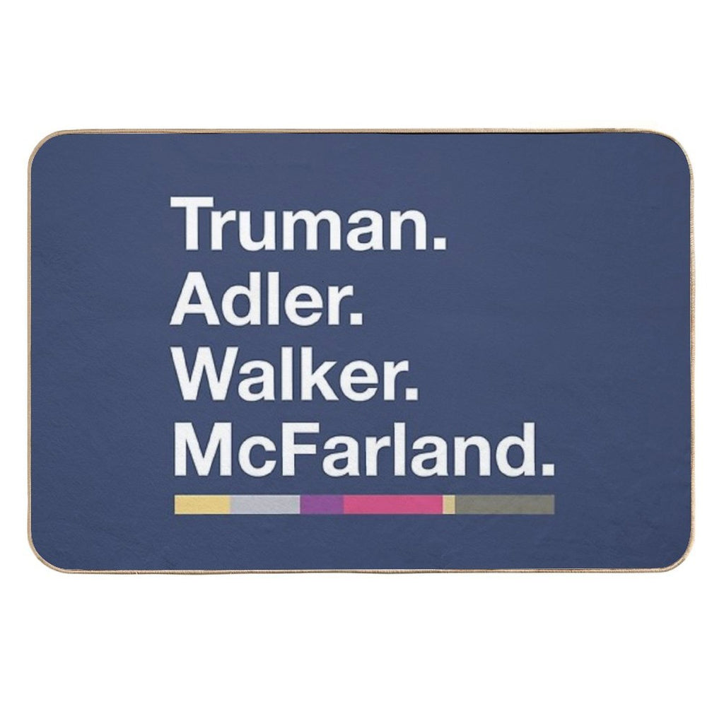 Truman, Adler, Walker, McFarland (Will And Grace)  Repositionable Bath Mat
