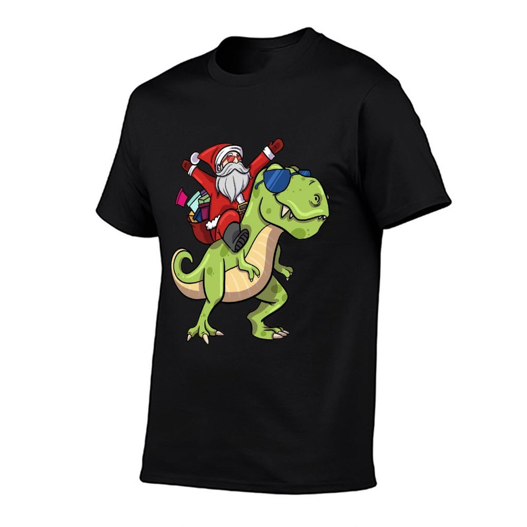 Santa Riding Dinosaur T Rex Christmas Boys Men Xmas Squad  Odor-resistant T-Shirt