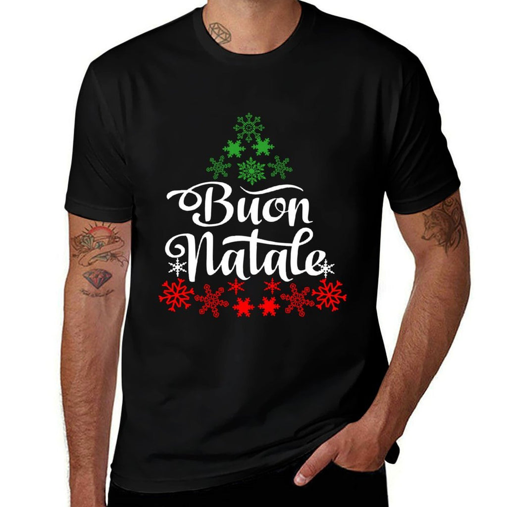 Italian Family Christmas Buon Natale Tree  Slim-fit Cut T-Shirt
