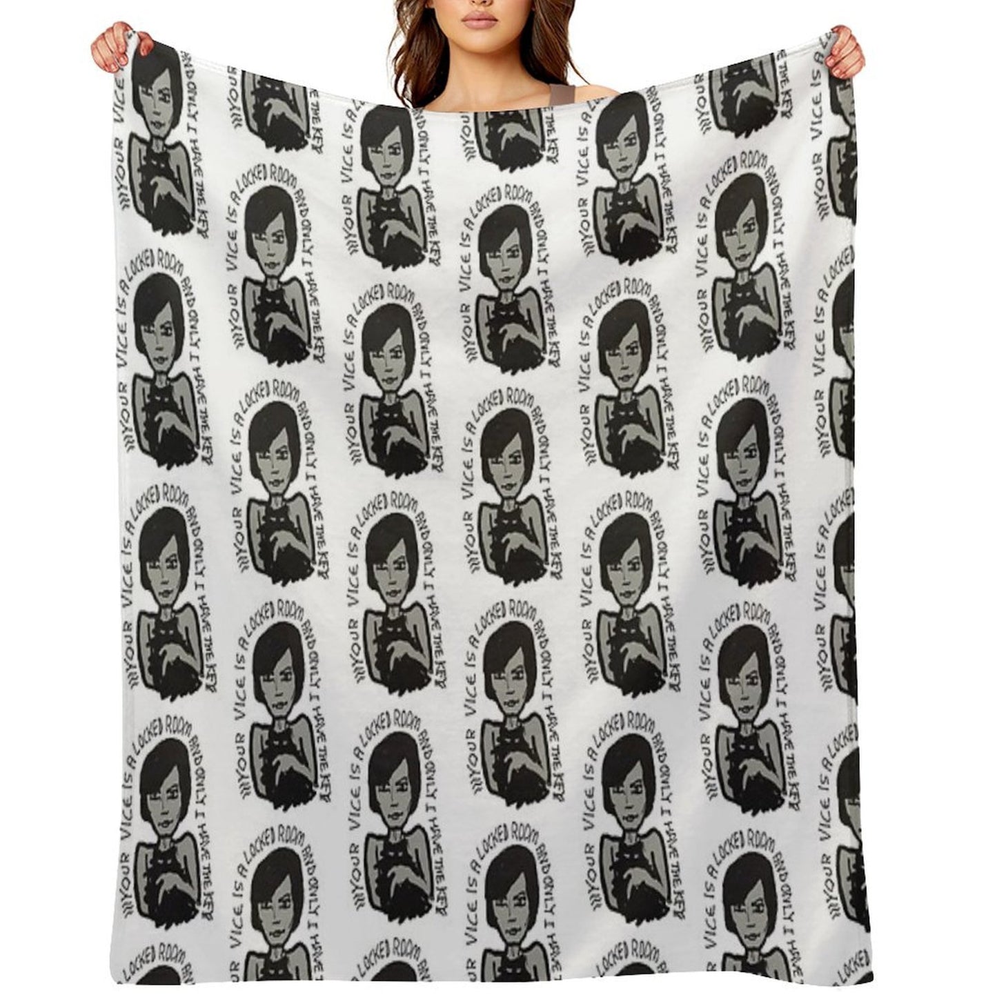 YOUR VICE IS A LOCKED ROOM AND ONLY I HAVE THE KEY Premium Throw Blanket