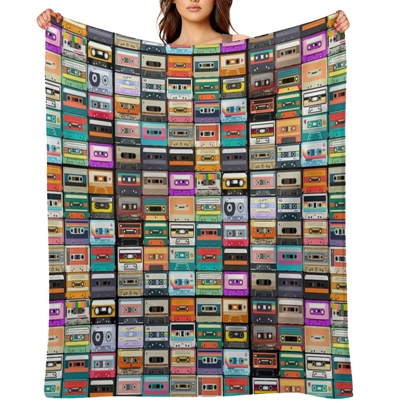 Cassette Tape Velvety-soft Throw Blanket