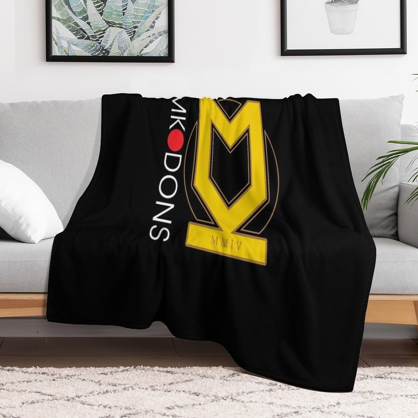MK Dons FC Plush Throw Blanket
