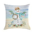 Coastal Christmas F Soft Decorative Cover Throw Pillow